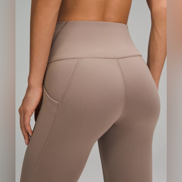 Lululemon Wunder Train High-Rise Tight with Pockets 25" Taupetastic Size 14 - Picture 4 of 6
